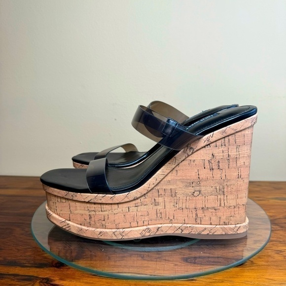 Nine West Rapps Platform Wedge Sandal - smoke black - Picture 4 of 15